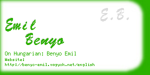 emil benyo business card